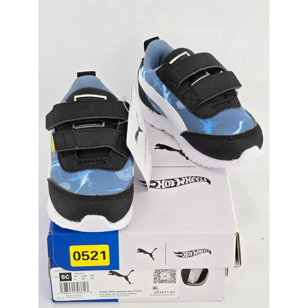 Puma R78 Lightwin Hw 2 V Inf Kids 5C Blue Hot Wheels Monster Trucks - NEW
